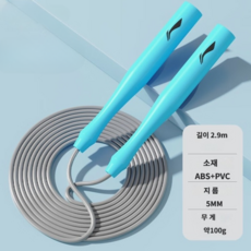 데이업 PVC줄 지방 연소 웨이트 운동 줄넘기, 1개, 블루