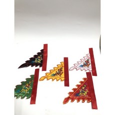 華誠 4吋火焰邊 小五營旗 五色旗 五方旗 神像用 模型廟會用, 1個, 單一選項