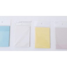 반투명한 접착식 필름소재 메모지 50매 반투명종이 미농지 트레싱지 페이퍼, 옐로우, 1개