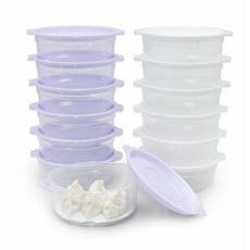 서진리빙 전자레인지용 국산 냉동밥 보관용기 450ml 혼합색상 12개입, 1개