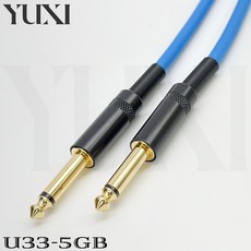 YUXI 麥克風線 公對公 6.3mm TS 吉他貝斯訊號線, 1個, 紅色,50公分 含雙頭