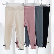 여아 어린이 예쁨핏 리본 디테일 포인트 레깅스 hib*377fG