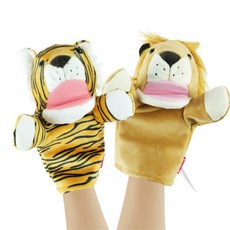 두두쇼핑몰샵 동물손인형극 맹수 감정표현 놀이 교육, 호랑이