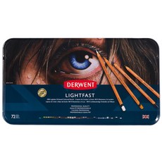 DERWENT LIGHTFAST油性色鉛筆100色鐵盒裝 專業繪畫 美術用品, 1個, 72組