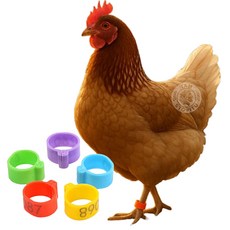 닭 인식표 발목 인식 번호 발찌 발목링, 10개, 넘버오렌지