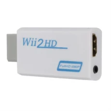 Wii-HDMI 호환 변환기 1080P 풀 HD 어댑터 커넥터 PC 모니터용 3.5mm 비디오, 02 white