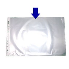 A3 0.045t 펄 비닐내지 (군자) 가로형 화일속지 20매입 5속(낱장100장), 1개