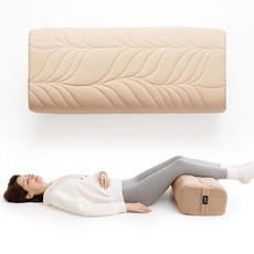 존리 요가 볼스터 베개 - 탈부착 가능한 면 커버와 휴대용 손잡이가 있는 직사각형 지지 쿠션 26인치 x11인치 x7", Coffee, 1개