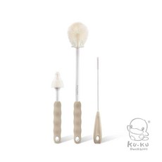 KUKU PLUS 矽膠奶瓶刷組, 伯爵奶, 1個