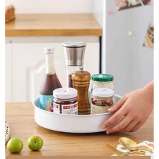 주방 조미료통 그린 2단 회전트레이 턴테이블 회전식 스테인레스 조미료 보관상자, 상세 페이지 참고, 3. 그린 - 소형 (직경 20cm)