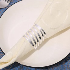 조각 세트 호텔 냅킨 링 냅킨 홀더 금속 냅킨 버클 크리스마스 웨딩 파티 황금 냅킨 링 연회 테이블 장식, 6개 음표