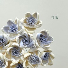 高品質索拉蓮花白心3公分索拉擴香花 乾燥花/永生花, 淺藍