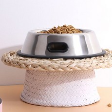 미끄럽지 않은 대형 강아지 사료 물 배급 큰 스텐 밥그릇