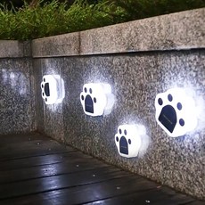 21C Trend 太陽能腳掌造型戶外防水燈 4入, 白色