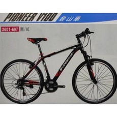 KREX PIONEER V100 SHIMANO 26吋21速鋁合金登山車, 1個, V剎V100.黑底紅標