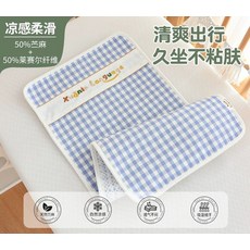 유모차 쿨시트 통풍 텐셀 라미 시원한 여름 신생아 유아차 방석, 추파 블루 화이트 추파 블루…자수 장방형 80x35cm