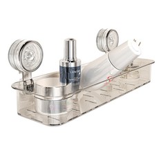 【品樂生活】掛好吸滿置物架 SF3613 吸盤收納架 浴室置物架 瓶罐收納架 調料架 瀝水架 廚房架 無痕置物, 透明, 1個