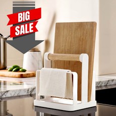 라우라 리빙 2구 도마 거치대, 1개, 화이트