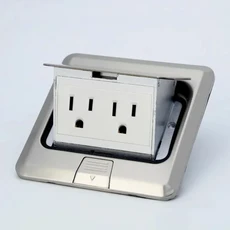 팝업 플로어 소켓 숨겨진 유형 EU FR 범용 전원 콘센트 스테인레스 스틸 스위치 홈 오피스 테이블용, 02 golden, 02 US