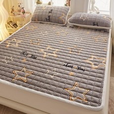 두툼한 토퍼 매트리스 침대 사계절 차박토퍼 차박매트 두툼한토퍼 접이식 푹신한 꿀잠 바닥 우주 0.9x2m, 1cm, 로맨틱스타리씨