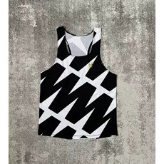 마라톤싱글렛 마라톤복 육상복조끼 육상복, 블랙화이트 헤링본 조끼, XL