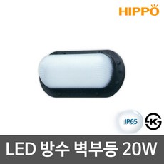히포 LED방수등 방습등 외부벽등 욕실등 주차장등 모음, 09_LED 방수벽부등 20W ㅡ자 (DNQ020A) 블랙 주광색