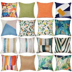 ONSUM 꽃 자수 쿠션 북유럽 쇼파 인테리어 쿠션커버 솜포함 세트, 7-1 레몬트리, 커버단품