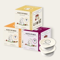 앨리스 과일 퓨레 3박스 골라담기, 100g, 6개, 혼합맛(배1박스/자두1박스/당근1박스)
