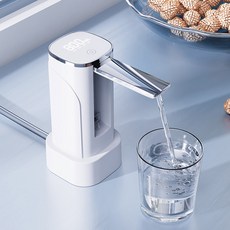 HK.sell NEW 버전 원터치 접이식 F형 충전 워터 펌프 kc 인증 2000mAh 대용량 건전지, 화이트, 1개, 20L