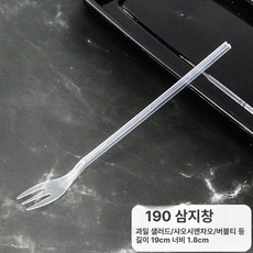 일회용 스푼 디저트 수저 음료수 젤라또 숟가락, 190 3개 이빨 포크 투명 간단 100개, 1개, 1개