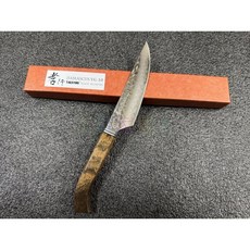 工具家達人 堺孝行 日本製 牛排刀 小獵刀 水果刀 33層 鎚目 大馬士革 VG-10 菜刀 切菜 切肉 切水果, 1個, 黃金檀木, 黃金檀木