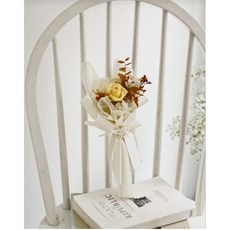 單朵永生玫瑰 春天黃色 禮物 家居裝飾 永生花 乾燥花 節日禮物