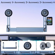 Hipacool 듀얼 포지션 차량용 스크린 폰 홀더 브래킷 알루미늄 합금 조절 가능 테슬라 모델 3 하 Y 차량 액세서리, [20] Combination 16