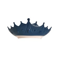 安心材質加寬護耳護眼寶寶洗頭帽兒童洗髮帽嬰兒浴帽, 1個, 皇冠藍, 皇冠藍