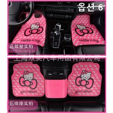 해야 라텍스고무 귀여운 캐릭터 자동차 매트 방수통용 앞뒤발판 5종세트, 옵션6