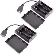 2PCS 3 x 1.5V AA 배터리 홀더 커버 및 온/오프 스위치가 있는 케이스 박스 홀더 4.5-5V 실내외 사용 결혼식 파티 캠핑 생일 크리스마스용 USB 케이블