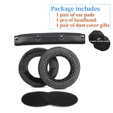 바이어다이나믹 DT990 / DT880 / DT770 PRO DT 770 헤드폰 교체용 소프트 폼 쿠션 스펀지 패드 가죽 이어패, 02 1 set Black velvet