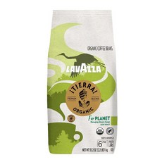 Lavazza 유기농 티에라 플래닛 라이트 로스트 아라비카 원두커피 1kg (1팩) USDA캐나다 인증, 35.27온스(1팩)