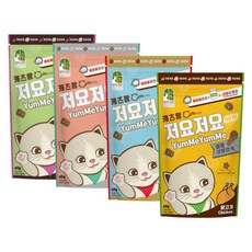 캐츠랑 저요저요 고양이 보양간식 4종 콤보 60g, 1세트, 닭고기, 양고기, 연어, 참치