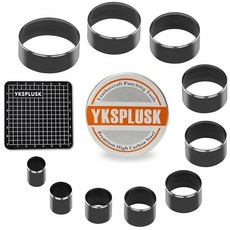 YKSPLUSK 가죽 서클 커터 도구 세트 21피스 펀치 1-12mm 15 20 25 30 35 40 45 50 55mm 고탄소강 원형 절단 다이 - DIY 공예용 홀 키트, 10 Sizes