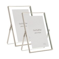 프리미엄 실버 25.4x30.5cm(10x12인치) 플로팅 프레임 2팩 사진 사이즈(21.6x27.9cm(8.5x11인치) 20.3x25.4cm(8x10인치) 아름다운 금속, 4x6''For 3.5x5''2PK