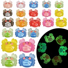 미니어처 꽃게 피규어 22개 세트 야광 미니 게모양 어항 꾸미기 피규어 테라리움 소품 인테리어 만들기 DIY 재료