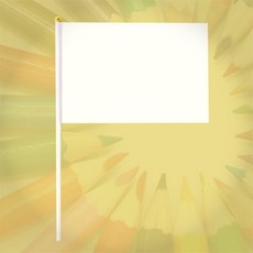 한스밀 나만의 그림 그리기 무지 깃발 디자인 교구 깃발드로잉세트