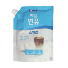매일유업 매일연유 스위트 파우치 1kg 가당연유 빙수 커피 돌체라떼 베이커리 아이스크림, 8개