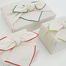 [랜덤 테두리색상] 광목 보자기 100x100cm - 2장, 1세트, 무작위 테두리 100cm