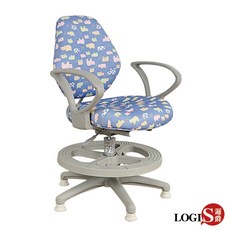 LOGIS 守護成長椅 學習椅 SGS & LGA認證 3M級特級網布 升降椅【SS100D】, 河馬藍(只能宅配)+贈PP輪(灰扶手)