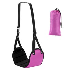 이동 필수 비행기 발판 조절 가능한 다리 휴식 범용 발 해먹, 1개, 로즈 레드