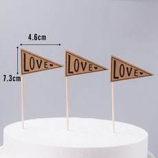50개 생일 축하 케이크 카드 메모가능 꽂는카드 장식 다양한 모양, Y   소가죽-30개