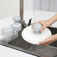 손잡이 펌핑 버블 설거지솔 수세미 본품+리필 3p, 1세트, 1개입