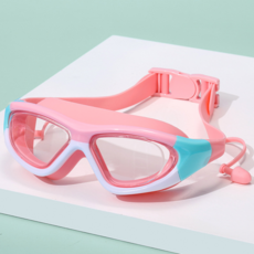 Woodpica Sandy Volly幼兒童五彩耳塞泳鏡, 粉色